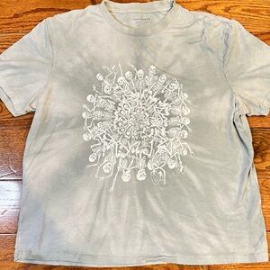 All Saints Gray Skeleton Graphic t shirt size large